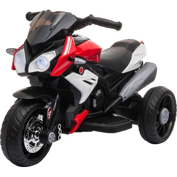 dechome 370103v50rd moto elettrica per bambini a 3 ruote con fari e musica 3+ anni colore rosso - 370103v50rd