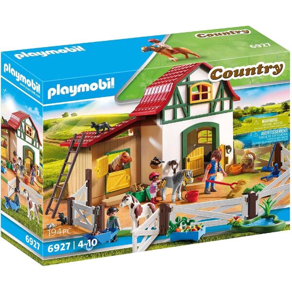 playmobil 6927 country playset maneggio dei pony per bambini da 4+ anni - 6927