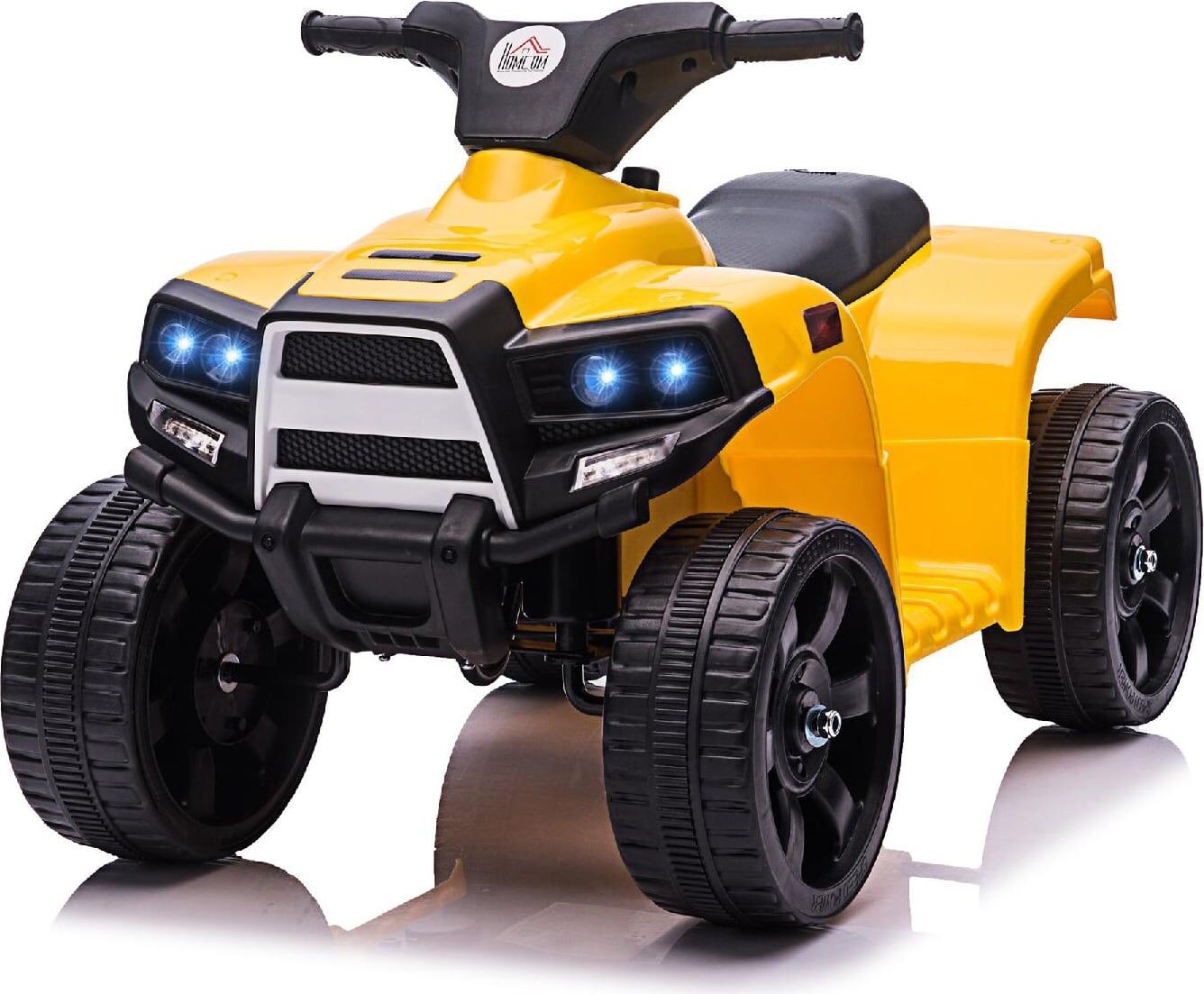 dechome 157v90yle370 macchina elettrica per bambini quad elettrico atv 6v velocità 3km/h 18+ mesi colore giallo - 157v90yle370