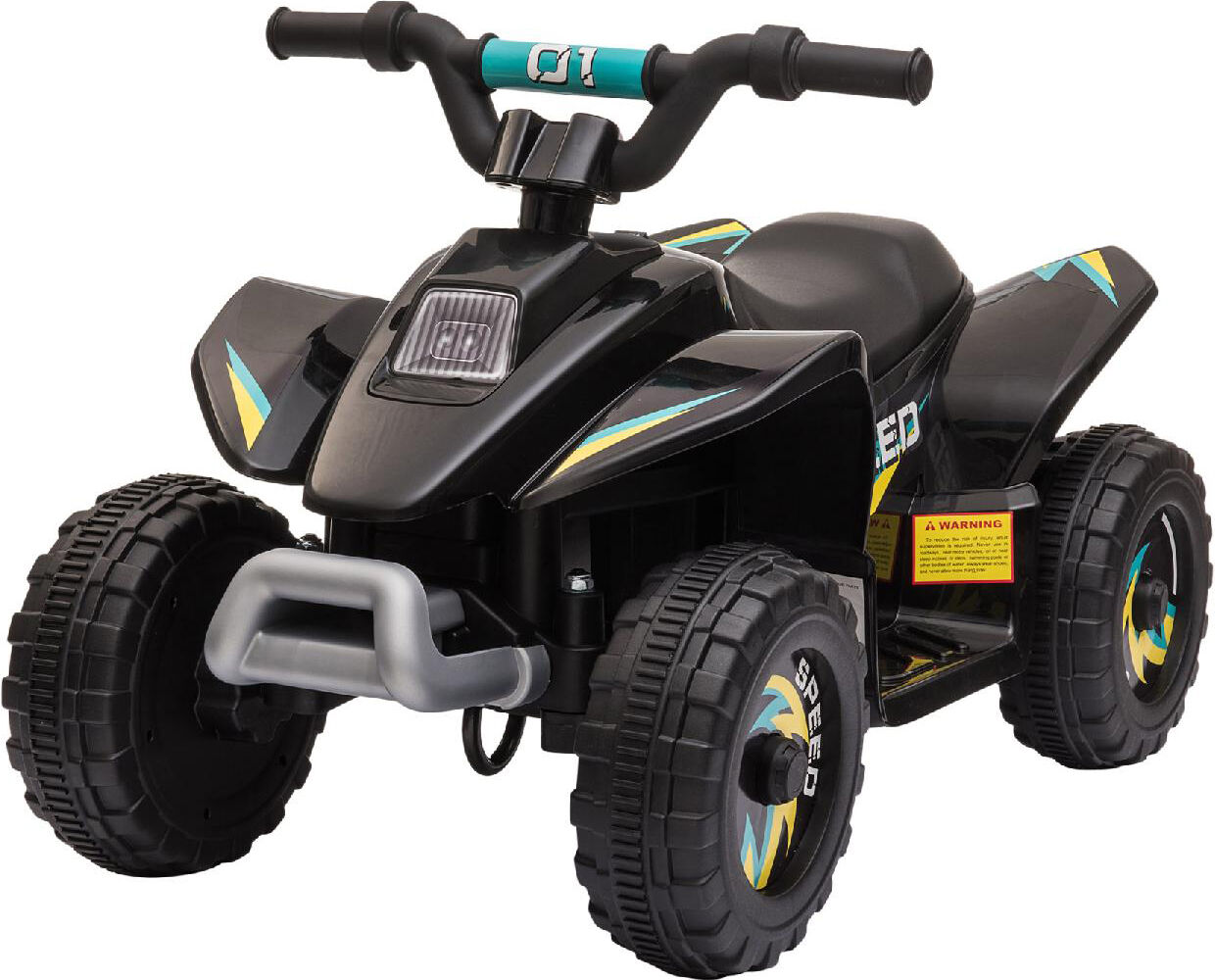 dechome 166v90bk macchina elettrica per bambini quad elettrico con batteria ricaricabile 6v 3+ anni colore nero - 166v90bk