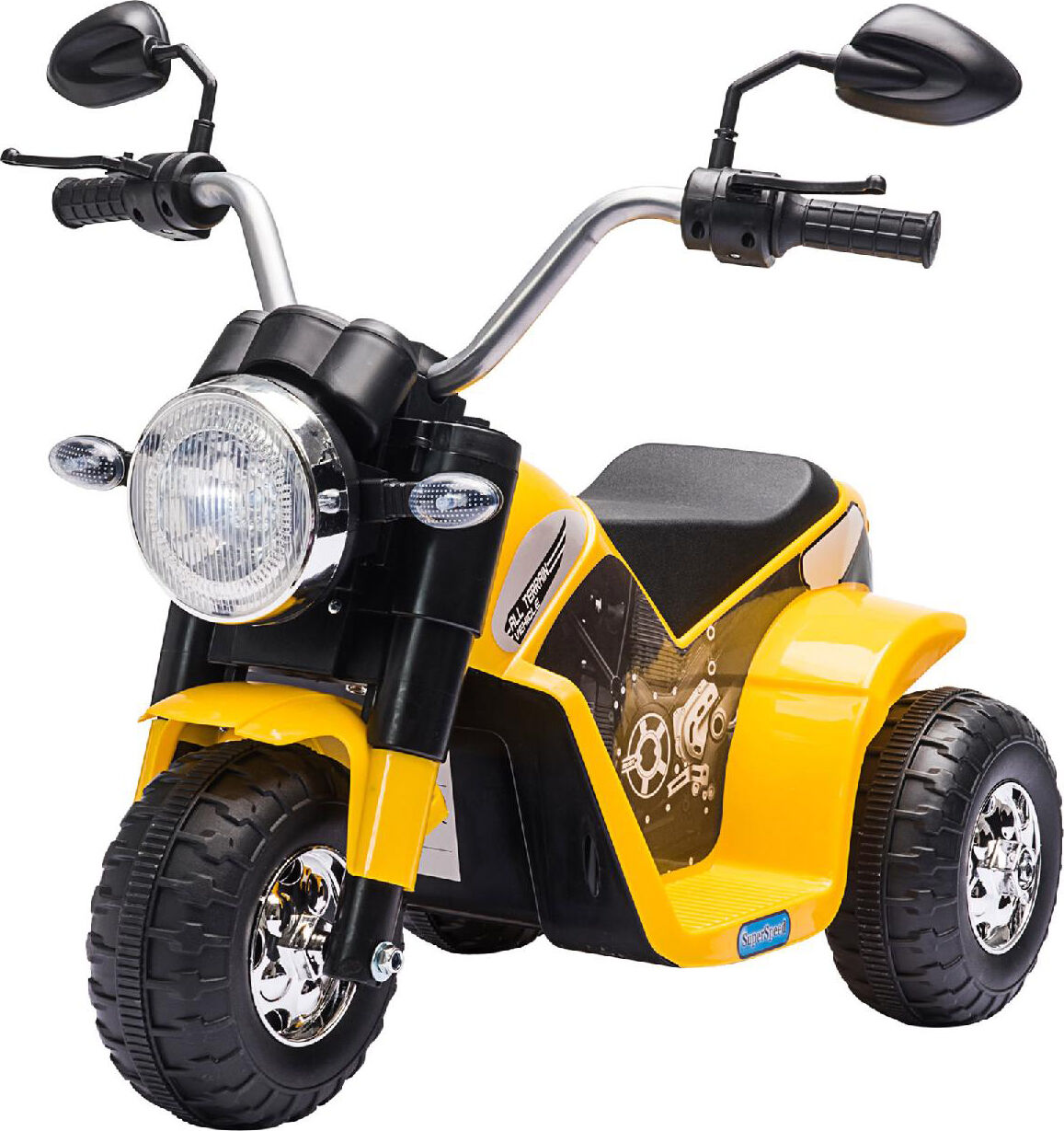 dechome 188v90yl/370 moto elettrica per bambini 18-36 mesi a 3 ruote batteria ricaricabile giallo - 188v90yl/370