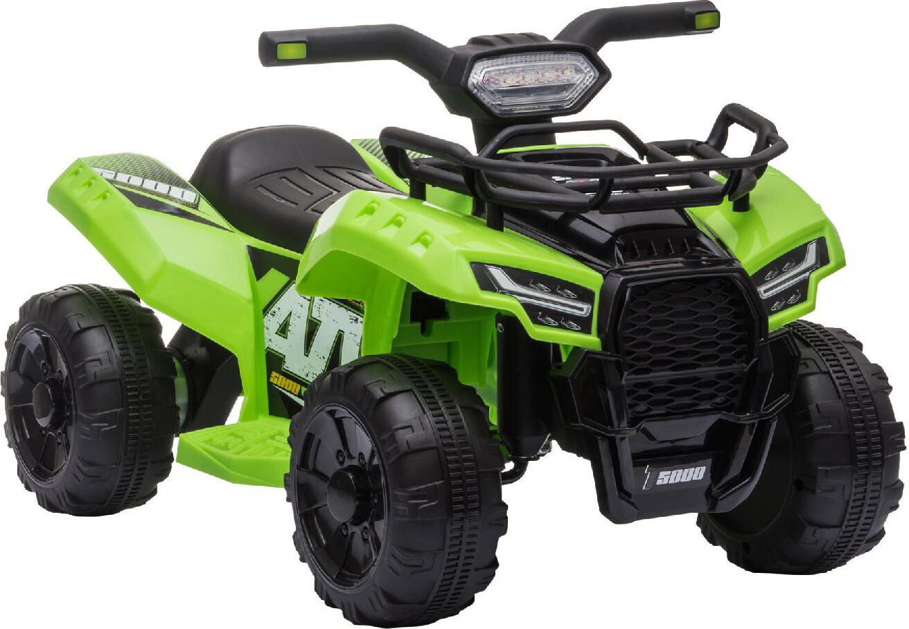 dechome 189v90gn macchina elettrica per bambini quad elettrico 6v fari e pedale 18+ mesi colore verde - 189v90gn