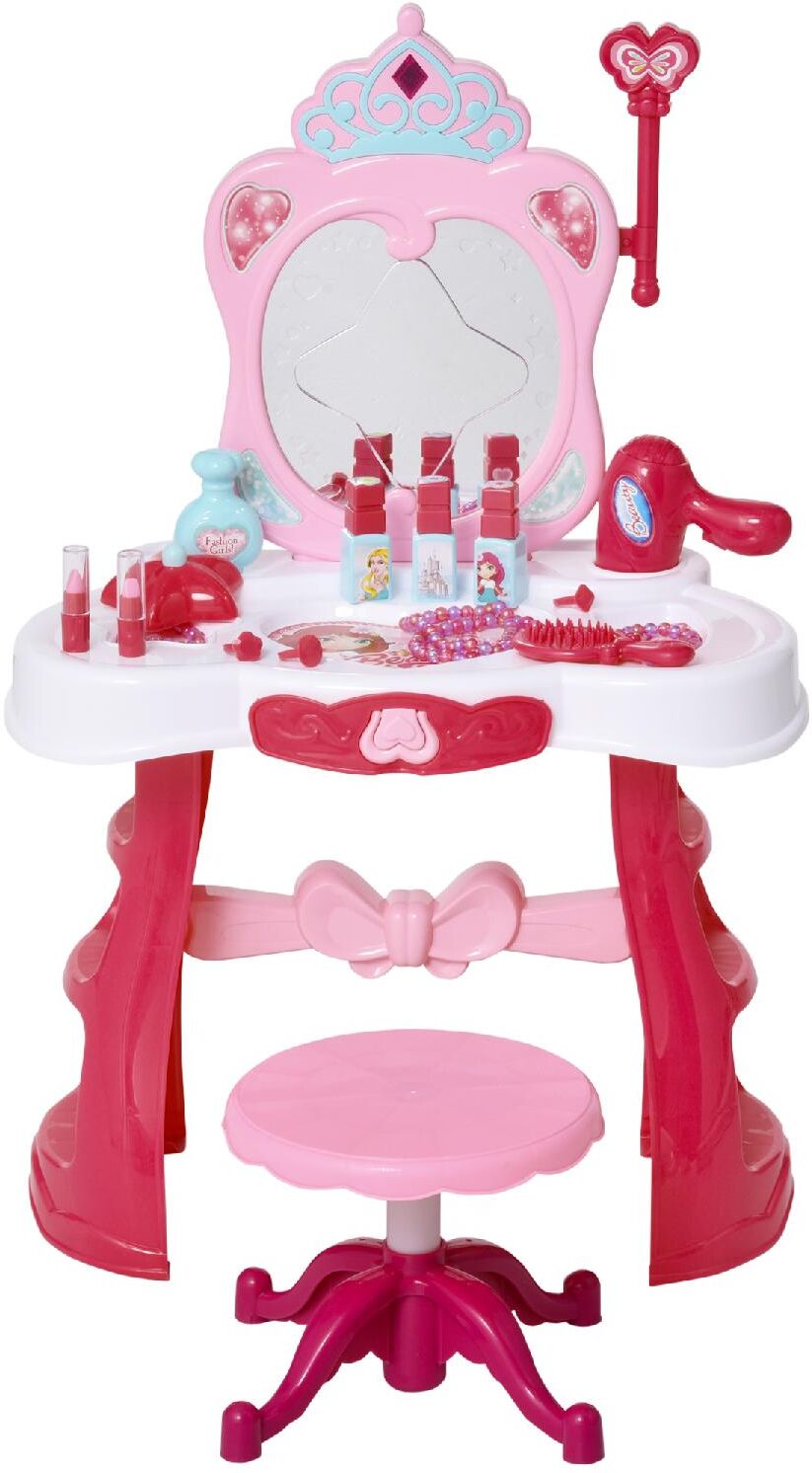 dechome 350066 set da trucco con sgabello e accessori playset per bambini da 3+ anni - 350066