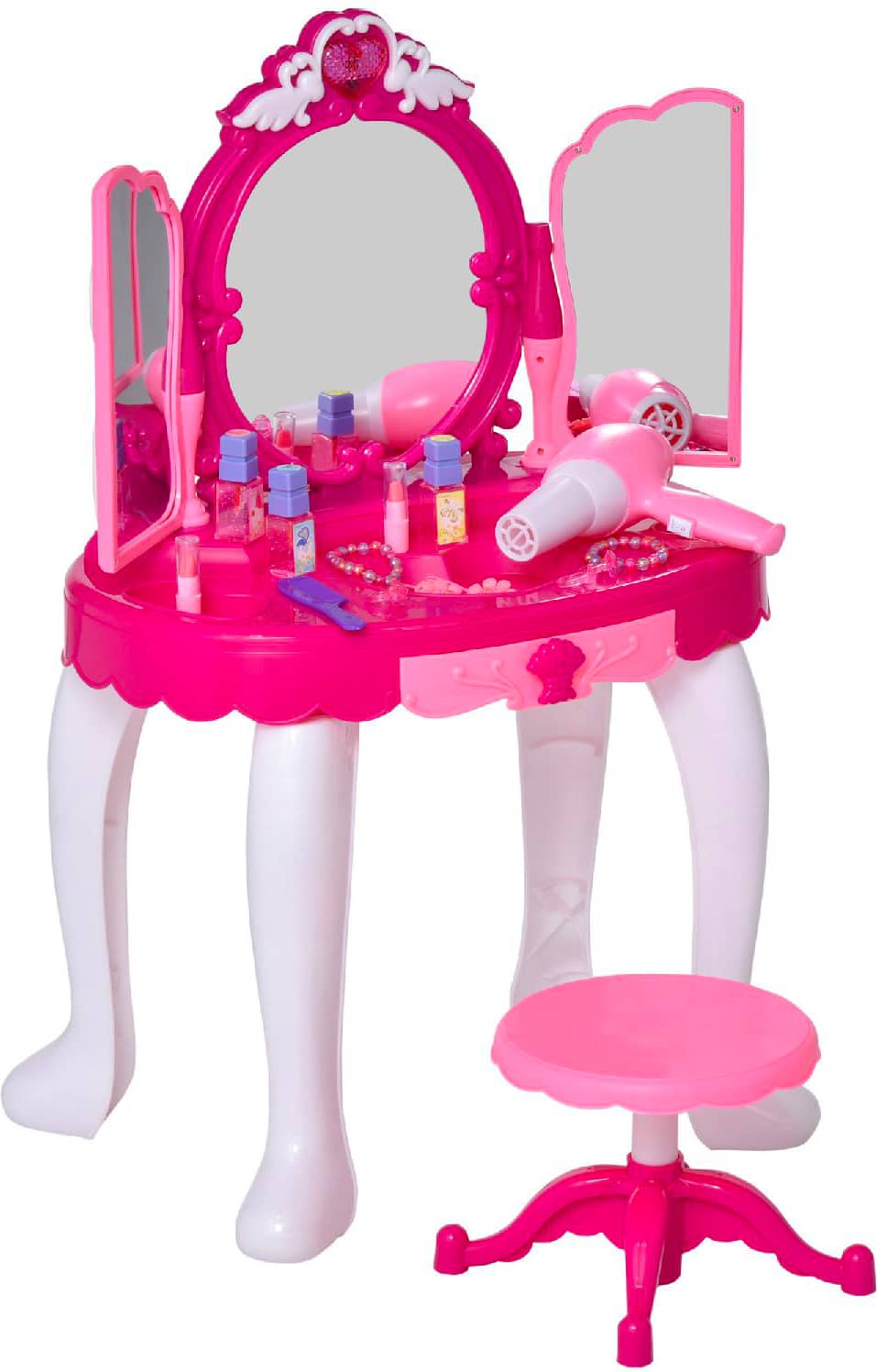 dechome 350068 postazione trucco con accessori inclusi playset per bambini da 3+ anni - 350068