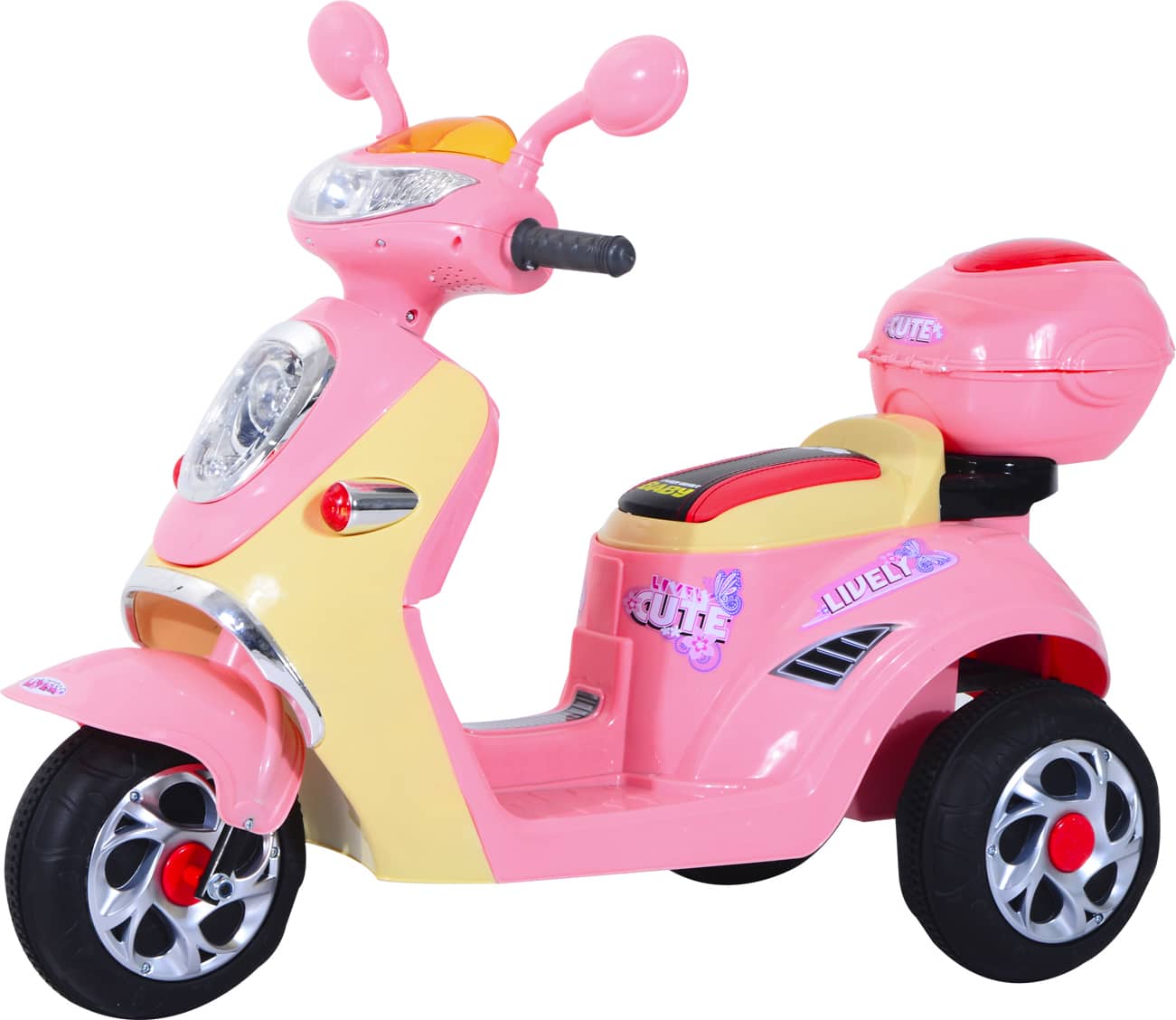 dechome 370013 moto elettrica per bambini 6v con luci e musica 3+ anni colore rosa - 370013