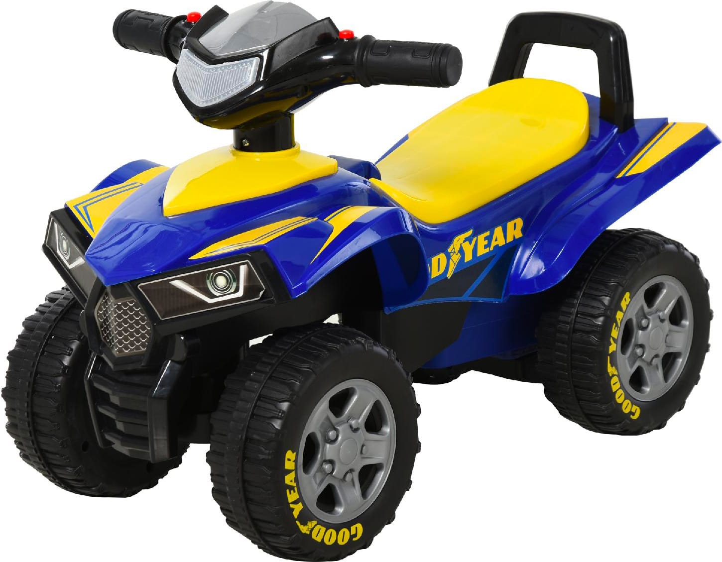 dechome 370108bu macchina elettrica per bambini quad elettrico con luci e suoni realistici 18+ mesi colore blu - 370108bu