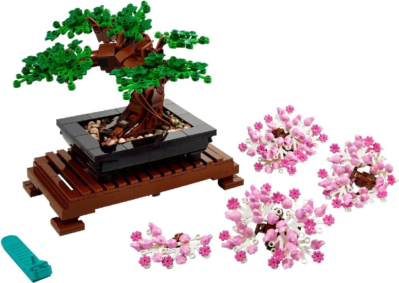 lego 10281 icons - albero bonsai con foglie di ciliego intercambiabili kit modellismo costruzioni per adulti 18+ anni - 10281