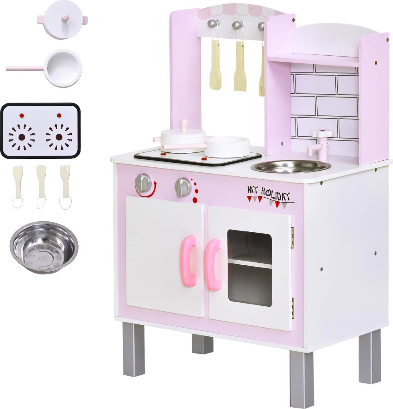 dechome 350081 Cucina Giocattolo Con Suoni E Accessori Playset Per Bambini Da 3+ Anni - 350081