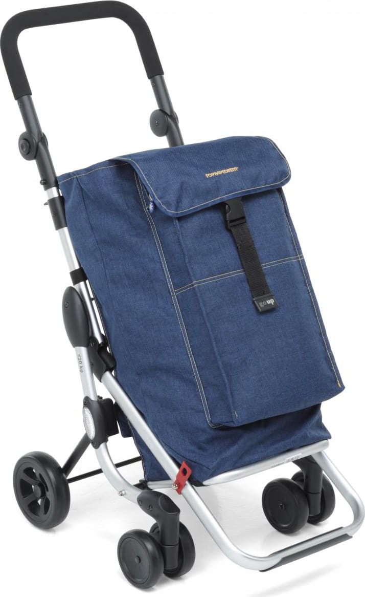 foppapedretti 9702001100 carrello spesa 48x40xh110 cm alluminio blue jeans - 9702001100 go up