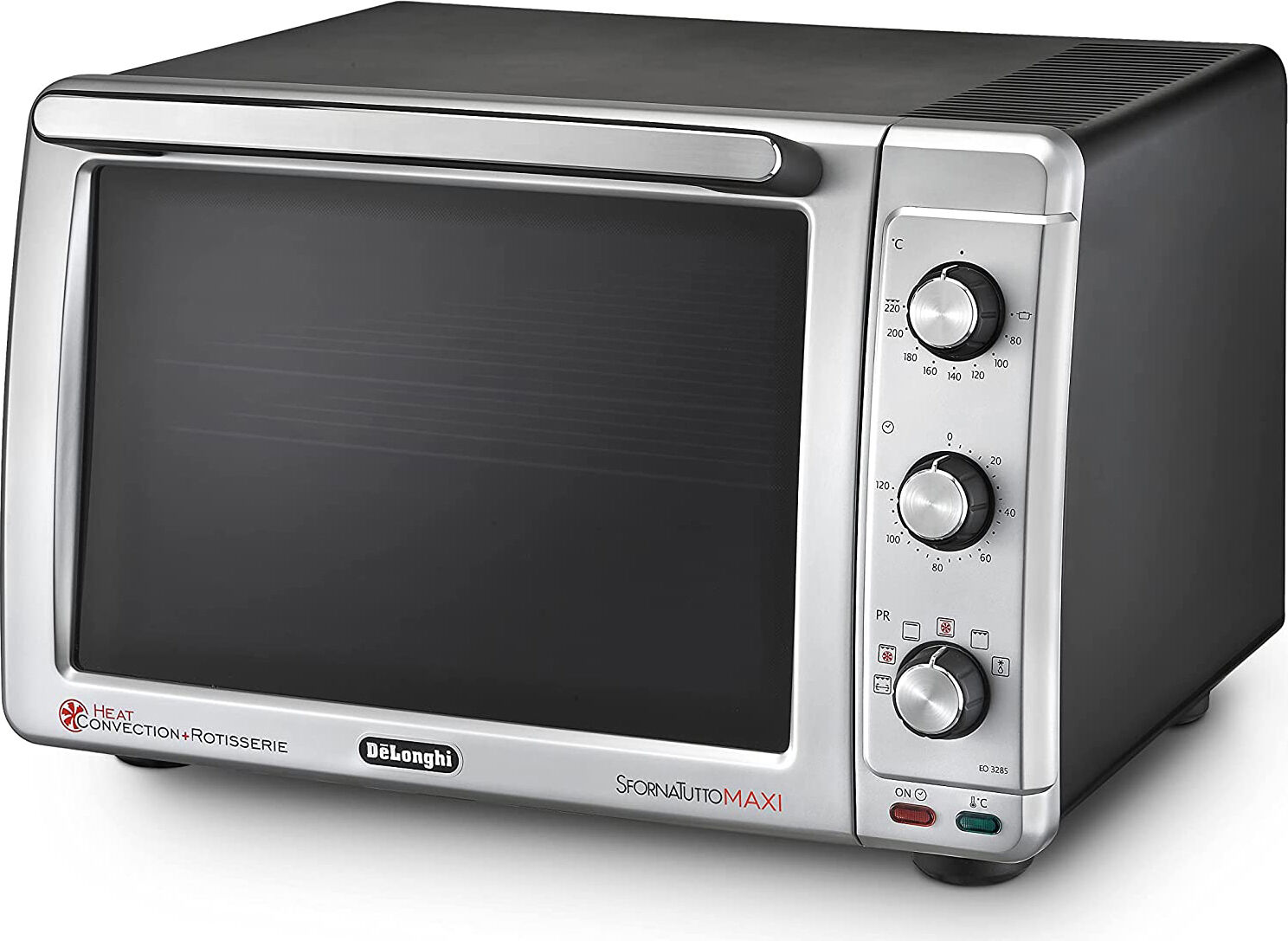 delonghi eo 32852 forno elettrico ventilato fornetto con grill capacità 32 litri potenza 2200 watt colore argento - eo 32852