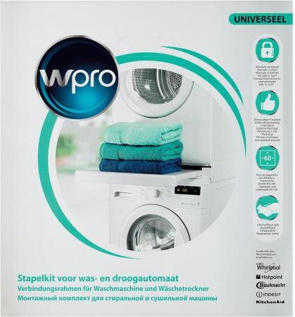 whirlpool sks101 kit impilaggio lavatrice e asciugatrice 60x60 con ripiano scorrevole - sks101