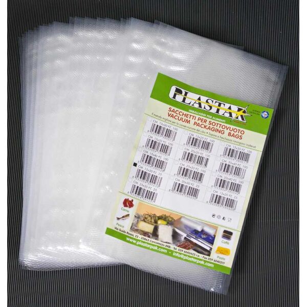 plastar pak br2030/25 buste goffrate cm.20x30 per sottovuoto cf.25pz. confezioni 40 - br2030/25