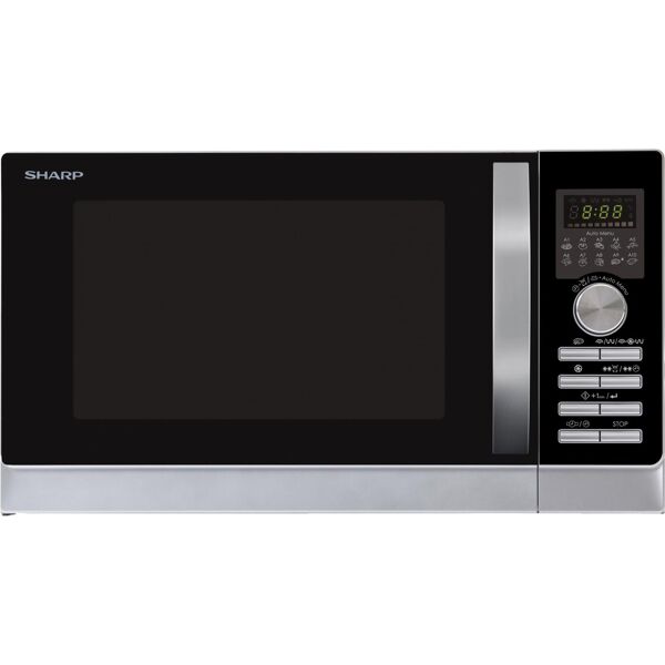 sharp r-843inw forno microonde combinato con grill capacità 25 litri potenza 900 watt colore argento - r-843inw