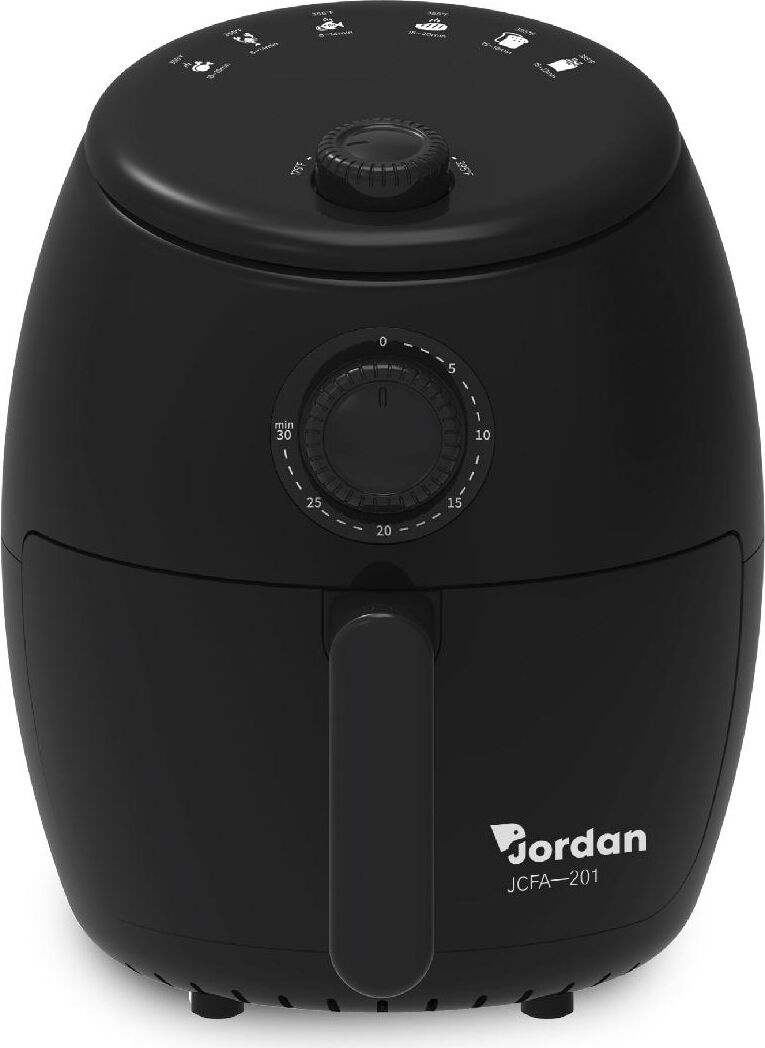 jordan Jcfa-201 Friggitrice Ad Aria Calda Potenza 1200 Watt Capacità 2,5 Litri Colore Nero - Jcfa-201