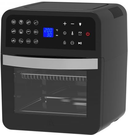 melchioni 118340023 Friggitrice Ad Aria Fornetto 12 Litri Con Girarrosto Potenza 1800 Watt Colore Nero - 118340023 Lucifer