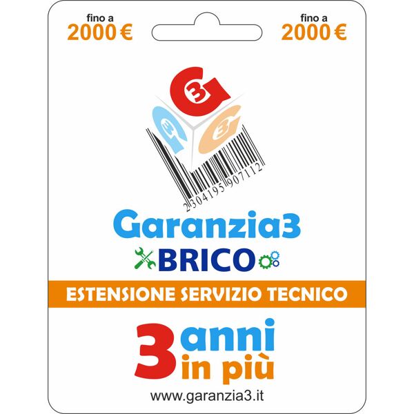 garanzia 3 extgarbrico2000 brico - estensione del servizio tecnico fino a 2000,00 euro - garanzia3