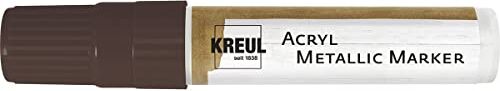 KREUL 46253-Marcatore XXL, con Punta a Cuneo di Circa 15 mm, Rame, Vernice acrilica Permanente con Effetto Metallizzato, per Elementi puristici, Copper Metallic