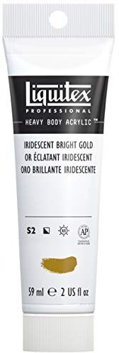 LIQUITEX Heavy Body Colore Acrilico Professionale Denso, ad Alta Viscosità, Oro (Oro Chiaro Cangiante), 59ml