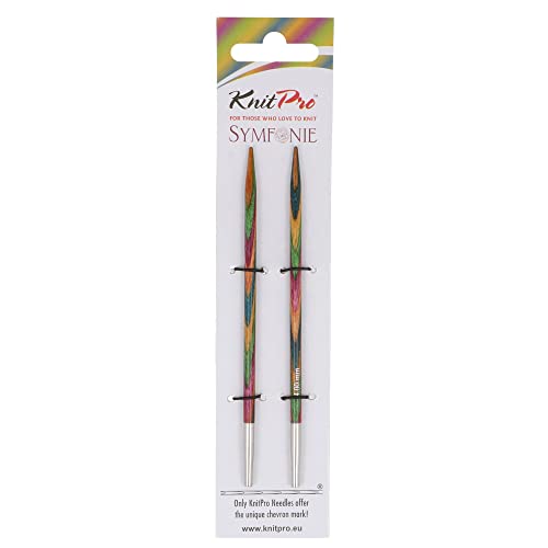 KnitPro Symfonie 20403, Punte intercambiabili in Legno, per Ferri da Maglia, (Cavo Non Incluso), 4 mm