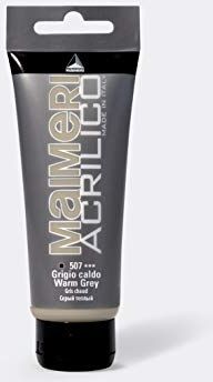 Maimeri ACRILICO 75 ml, Feine Künstleracrylfarbe, Farbton Warmgrau