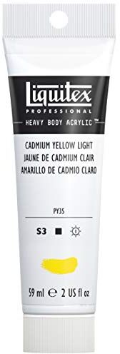 LIQUITEX Heavy Body Colore Acrilico Professionale Denso, ad Alta Viscosità, Giallo (Giallo Cadmio Chiaro), 59 ml