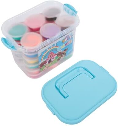 Generic Argilla da Modellare Fai-da-te Bastone Educativo Morbido a Prova di Sbiadimento Set di Argilla Secca all'aria a 36 Colori Ultra Leggero per Bambini (BLUE)