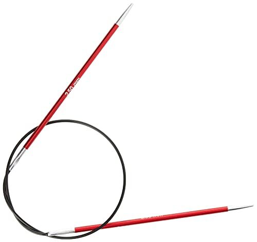 KnitPro Zing: Ferri da Maglia circolari fissi: 2,50 mm, Alluminio, Rosso