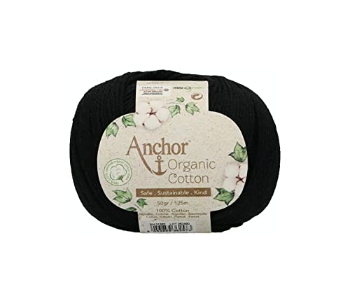 ANCHOR Cotone organico, 50 G, spessore: 4, presentazione: 125 m, colore: nero