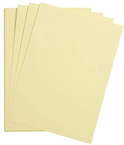 Clairefontaine Confezione di carta Maya 25 Fogli di carta da disegno Liscia Giallo paglia A4 21x29,7 cm 185g Ideale per il Disegno e le attività creative