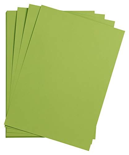 Clairefontaine Confezione di carta Maya 25 Fogli di carta da Disegno liscia Verde muschio A4 21x29,7 cm 185g Ideale per il Disegno e le Attività Creative
