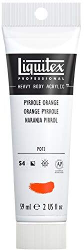 LIQUITEX Heavy Body Colore Acrilico Professionale Denso, ad Alta Viscosità, Arancione (Pyrrolorange), 59 ml