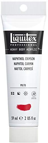 LIQUITEX Heavy Body Colore Acrilico Professionale Denso, ad Alta Viscosità, Rosso (Naphtholrot Karmin), 59 ml