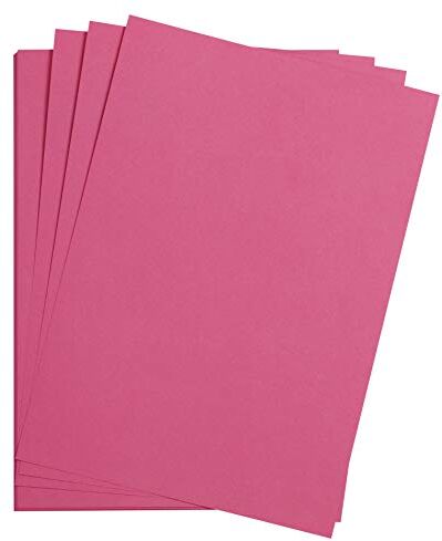 Clairefontaine Confezione di carta Maya 25 Fogli di carta da disegno Liscia Fucsia A4 21x29,7 cm 185g Ideale per il Disegno e le attività creative