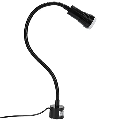 Ong Lampada a collo di cigno, impermeabile 110-220V 5W Lampada da lavoro a LED magnetica ruotabile di 360 ° per macchina da cucire per tornio(Transl)