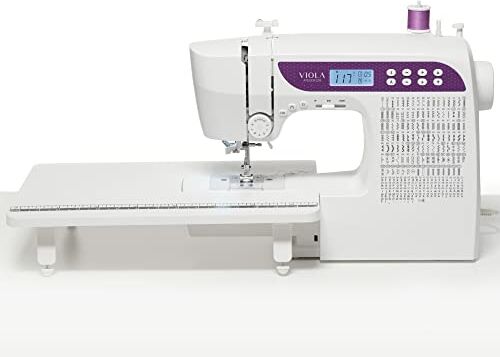 VIOLA Atelier E215 Macchina da cucire Elettronica con Tavolo Prolunga, 215 Funzioni Cucito, Infila Ago Automatico, Facile da Usare