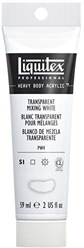 LIQUITEX Heavy Body Colore Acrilico Professionale Denso, ad Alta Viscosità, Bianco (Trasparente Bianco Misto), 59 ml