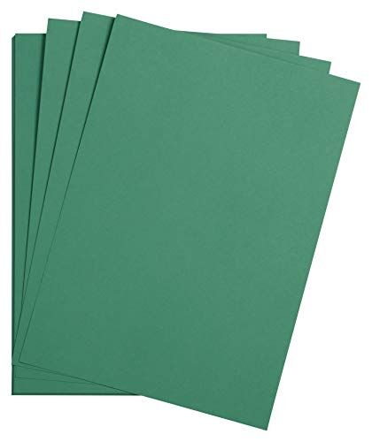 Clairefontaine Confezione di carta Maya 25 Fogli di carta da Disegno liscia Verde Pino- A4 21x29,7 cm 185g -Ideale per il Disegno e le Attività Creative