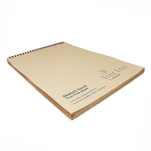 ArtWay Tree Free Cotton Rag Sketchbook formato A4, beige, 250 g/m², 20 fogli, 40 lati