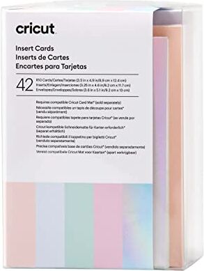 Cricut Insert Cards Principessa, per l'Uso con Il Tappetino delle Carte, 8.9 cm x 12.4 cm (Taglia, Confezione da 42, Argento, Princess, 8.9cm x 12.4cm Size R10), unità