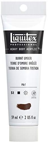 LIQUITEX Heavy Body Colore Acrilico Professionale Denso, ad Alta Viscosità, Marrone (Umbra Bruciata), 59 ml