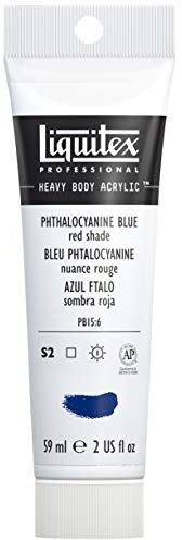 LIQUITEX Heavy Body Colore Acrilico Professionale Denso, ad Alta Viscosità, Blu (Blu Di Ftalocianina (Tonalita Rossa)), 59 ml