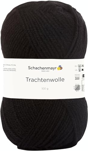 Schachenmayr Trachtenwolle, 100G schwarz Filati Per Maglieria A Mano