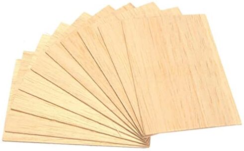 Generic Fogli di legno di balsa per casa, nave, artigianato, modellismo, fai da te, 10 pezzi/set dimensioni 150 x 100 x 2 mm, modello fai da te in legno, bello e attraente