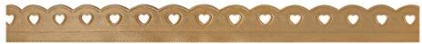 Berisfords Cuore di Pizzo, Poliestere, Oro Miele, 10.2 x 3 x 10.2 cm