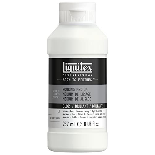LIQUITEX Medium di colata e colatura, impermeabile, non ingiallente, flessibile, aumenta il flusso della vernice medium di colata per vernice acriliche Flacone da 237 ml