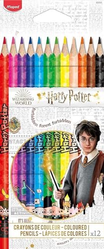 Maped Matite colorate Harry Potter, ideali per la scuola, confezione da 12 pezzi