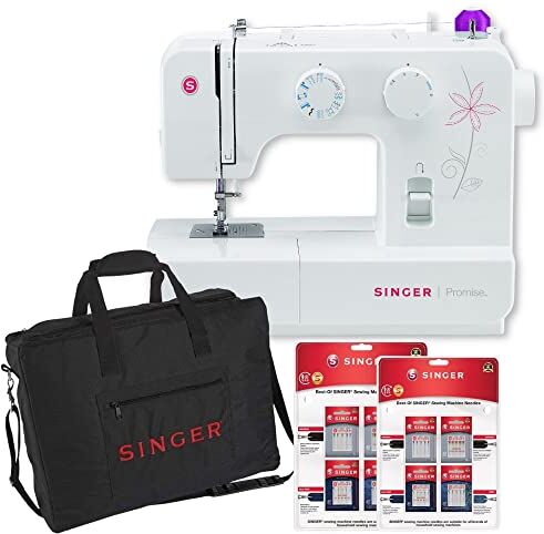 Singer Promise 1412 Macchina da Cucire, Bianco + Kit Accessori Cucito, Bianco