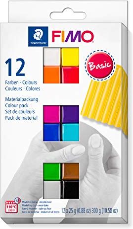 Staedtler Fimo Soft Pasta modellante da cuocere al forno Astuccio in cartone con 12 colori di base assortiti.