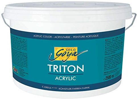 KREUL 17217 Solo Goya Triton 2.500 ml secchio di vernice acrilica Bianco Asciugatura rapida con un aspetto opaco Qualità di studio Vernice a base d'acqua, versatile, coprente ed economica