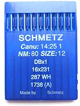 SCHMETZ Aghi per macchina da cucire industriale 16 x 231 Canu, 14:25 1 (confezione da 10). 12/80